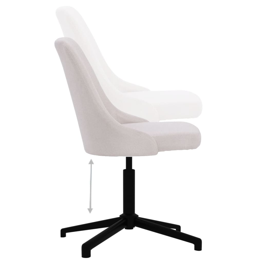 Esszimmerstuhl Drehbar Creme Stoff