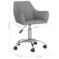 Thumbnail for Esszimmerstuhl Drehbar Hellgrau Stoff