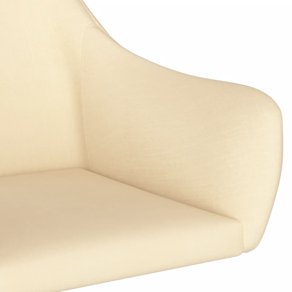 Esszimmerstühle 2 Stk. Drehbar Creme Stoff