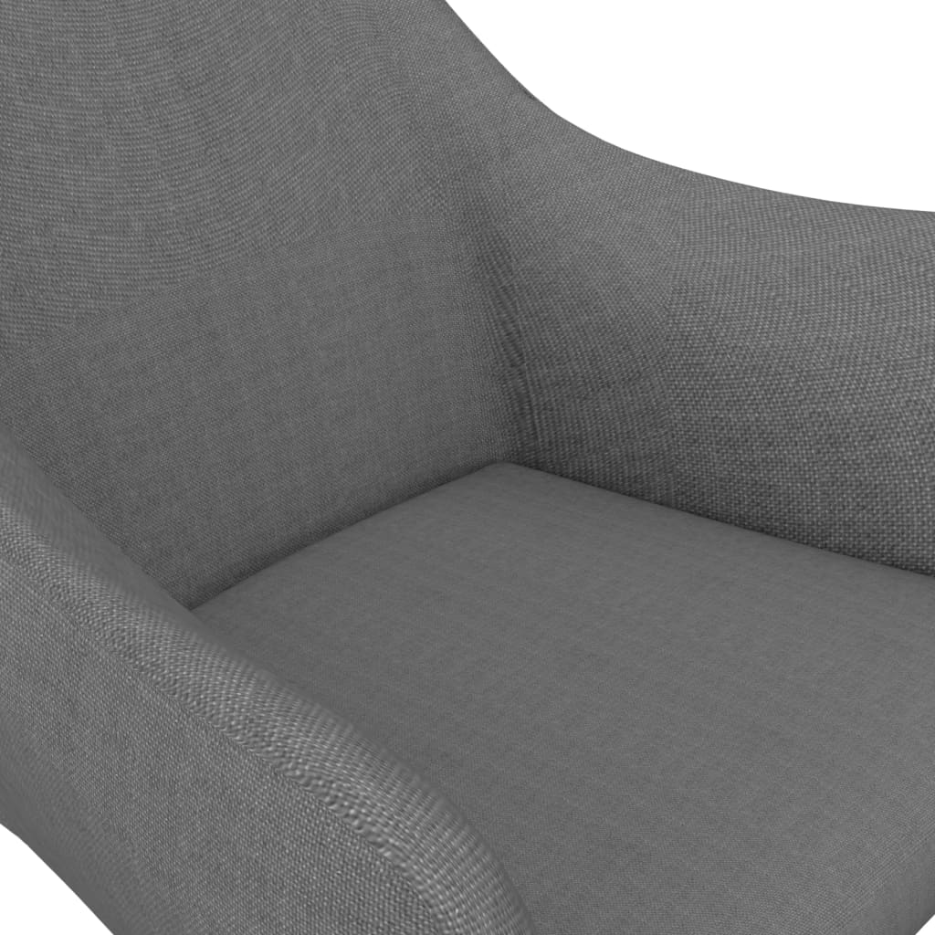 Esszimmerstühle 2 Stk. Drehbar Hellgrau Stoff