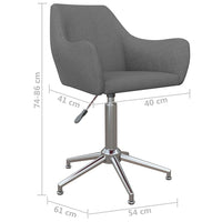 Thumbnail for Esszimmerstühle 2 Stk. Drehbar Hellgrau Stoff
