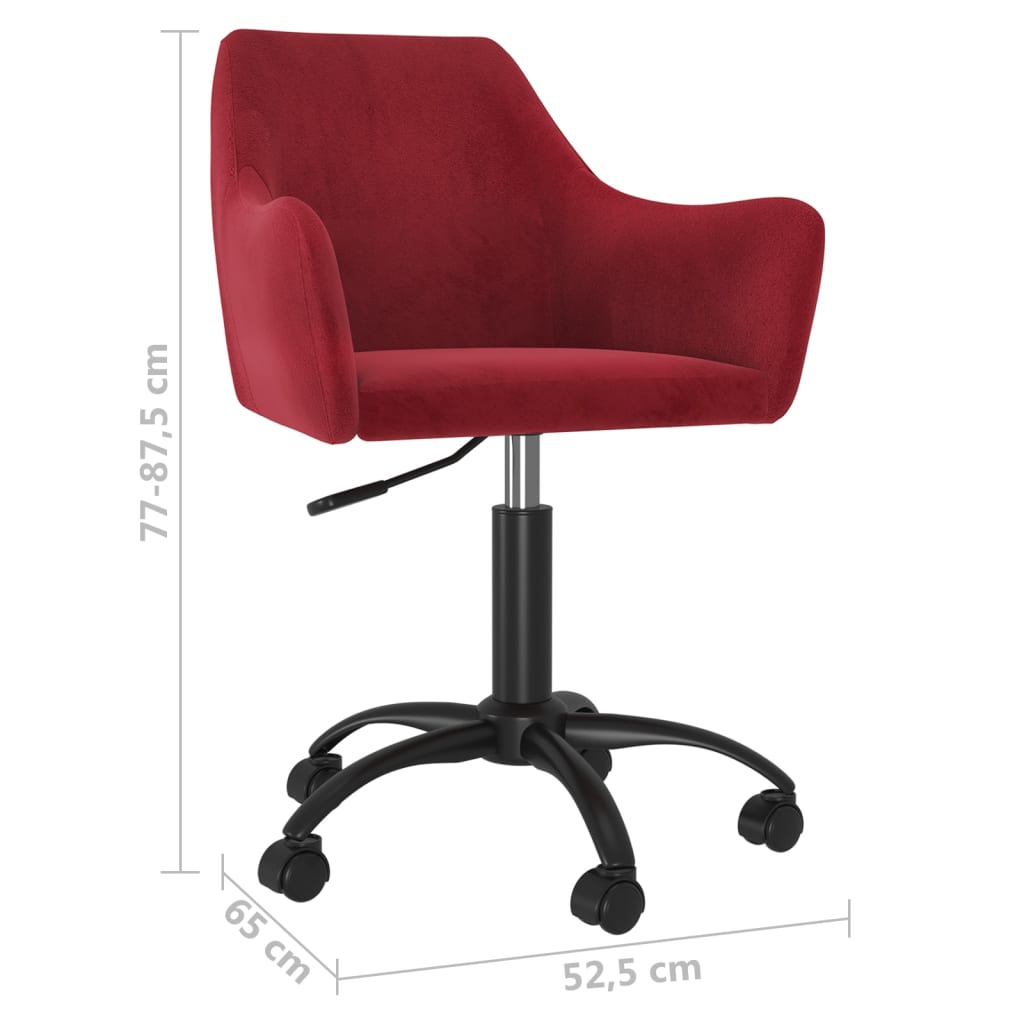 Esszimmerstuhl Drehbar Weinrot Samt