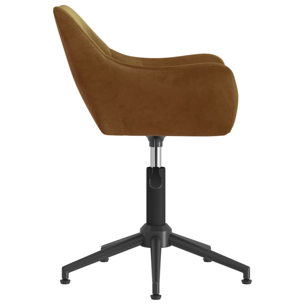 Esszimmerstühle 2 Stk. Drehbar Braun Samt