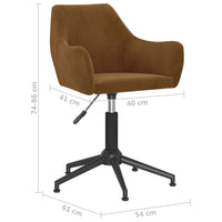 Thumbnail for Esszimmerstühle 2 Stk. Drehbar Braun Samt