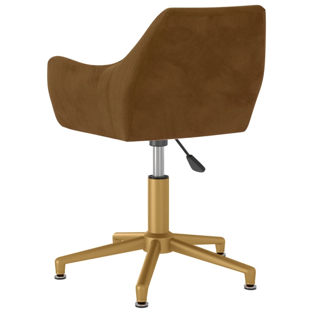 Esszimmerstuhl Drehbar Braun Samt