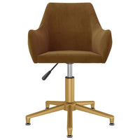 Thumbnail for Esszimmerstühle 2 Stk. Drehbar Braun Samt