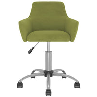 Thumbnail for Esszimmerstühle 2 Stk. Drehbar Hellgrün Samt