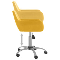 Thumbnail for Esszimmerstühle 2 Stk. Drehbar Gelb Samt