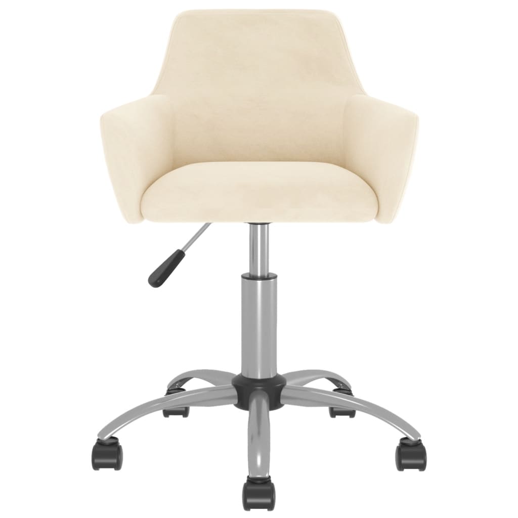 Esszimmerstühle 2 Stk. Drehbar Creme Samt