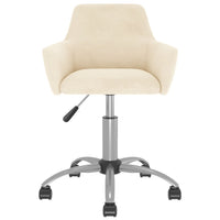 Thumbnail for Esszimmerstühle 2 Stk. Drehbar Creme Samt