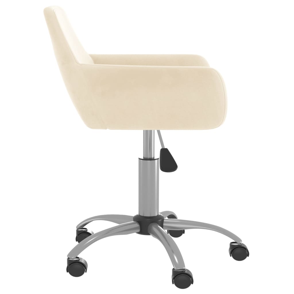 Esszimmerstühle 2 Stk. Drehbar Creme Samt