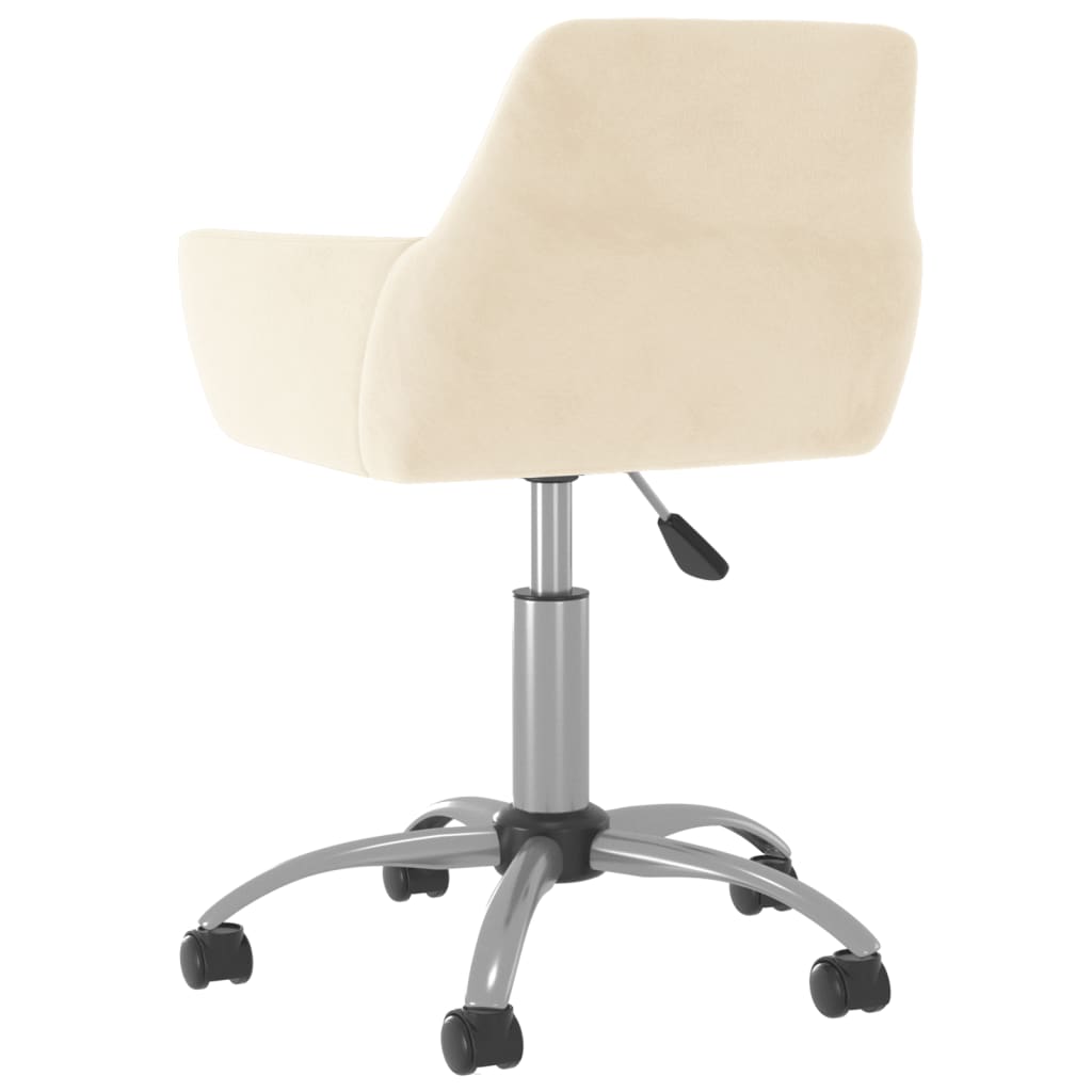 Esszimmerstühle 2 Stk. Drehbar Creme Samt