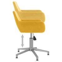 Thumbnail for Esszimmerstühle 2 Stk. Drehbar Gelb Samt