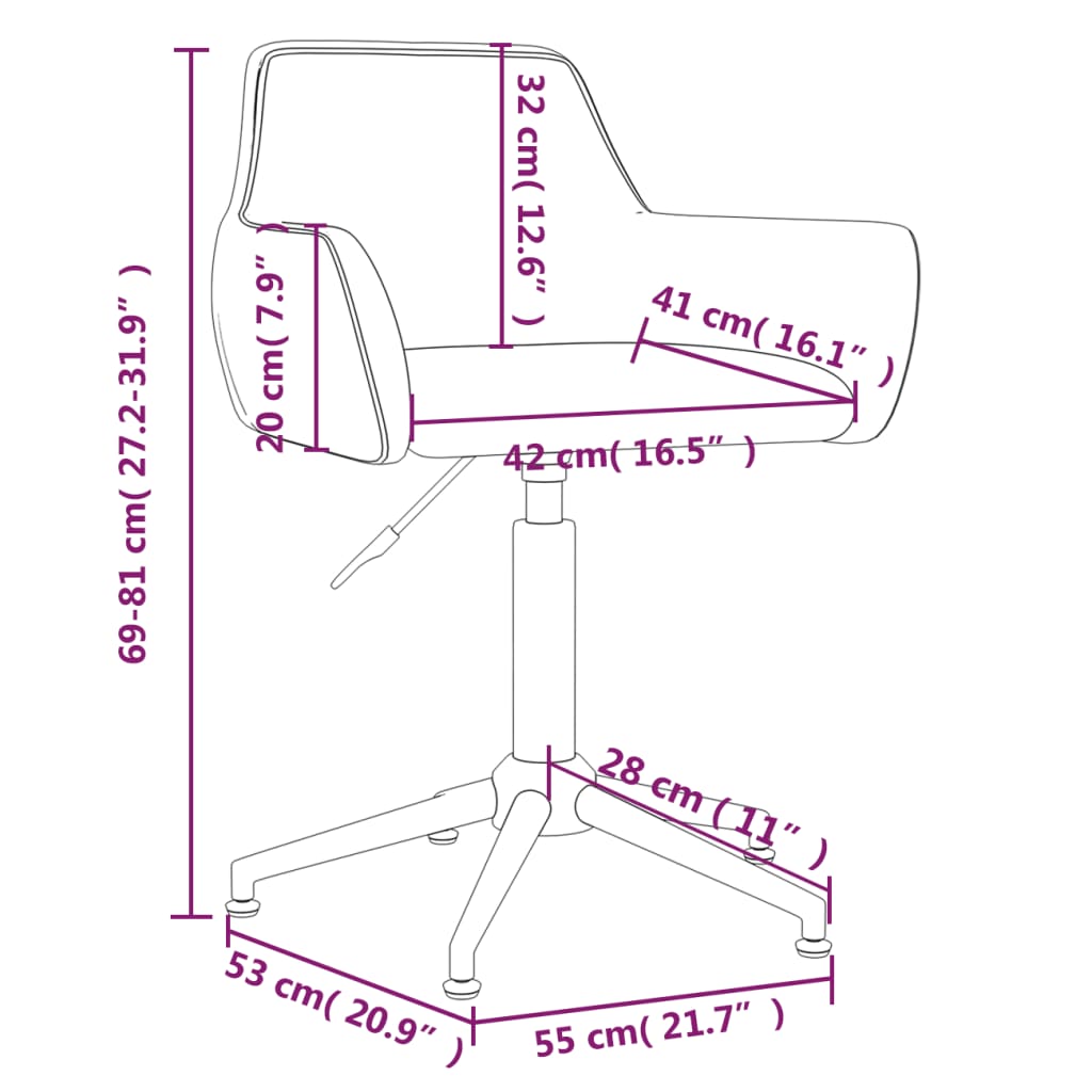 Esszimmerstuhl Drehbar Dunkelgrau Samt