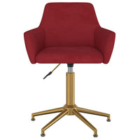 Thumbnail for Esszimmerstuhl Drehbar Weinrot Samt