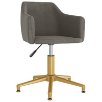 Thumbnail for Esszimmerstuhl Drehbar Dunkelgrau Samt