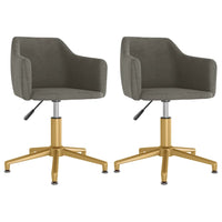 Thumbnail for Esszimmerstühle 2 Stk. Drehbar Dunkelgrau Samt