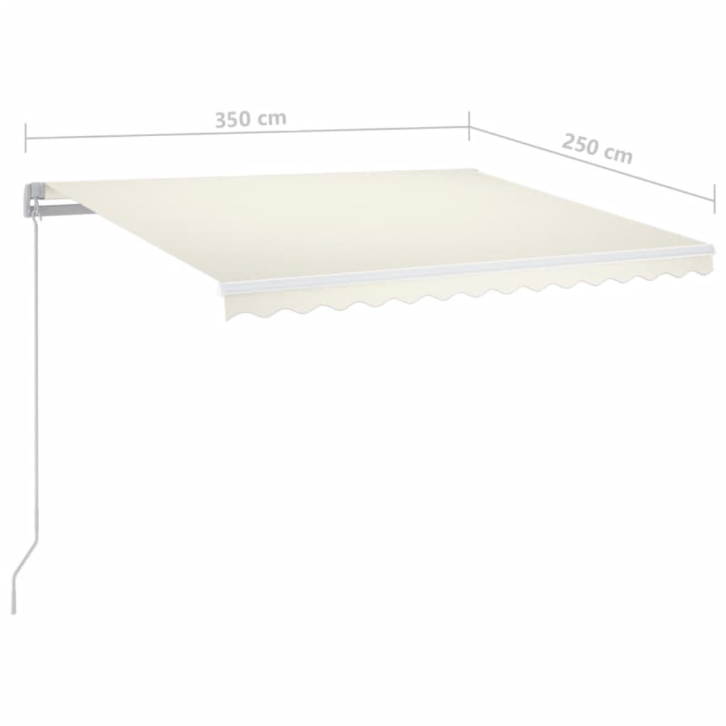 Gelenkarmmarkise Einziehbar 350x250 cm Creme