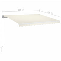 Thumbnail for Gelenkarmmarkise Einziehbar 350x250 cm Creme