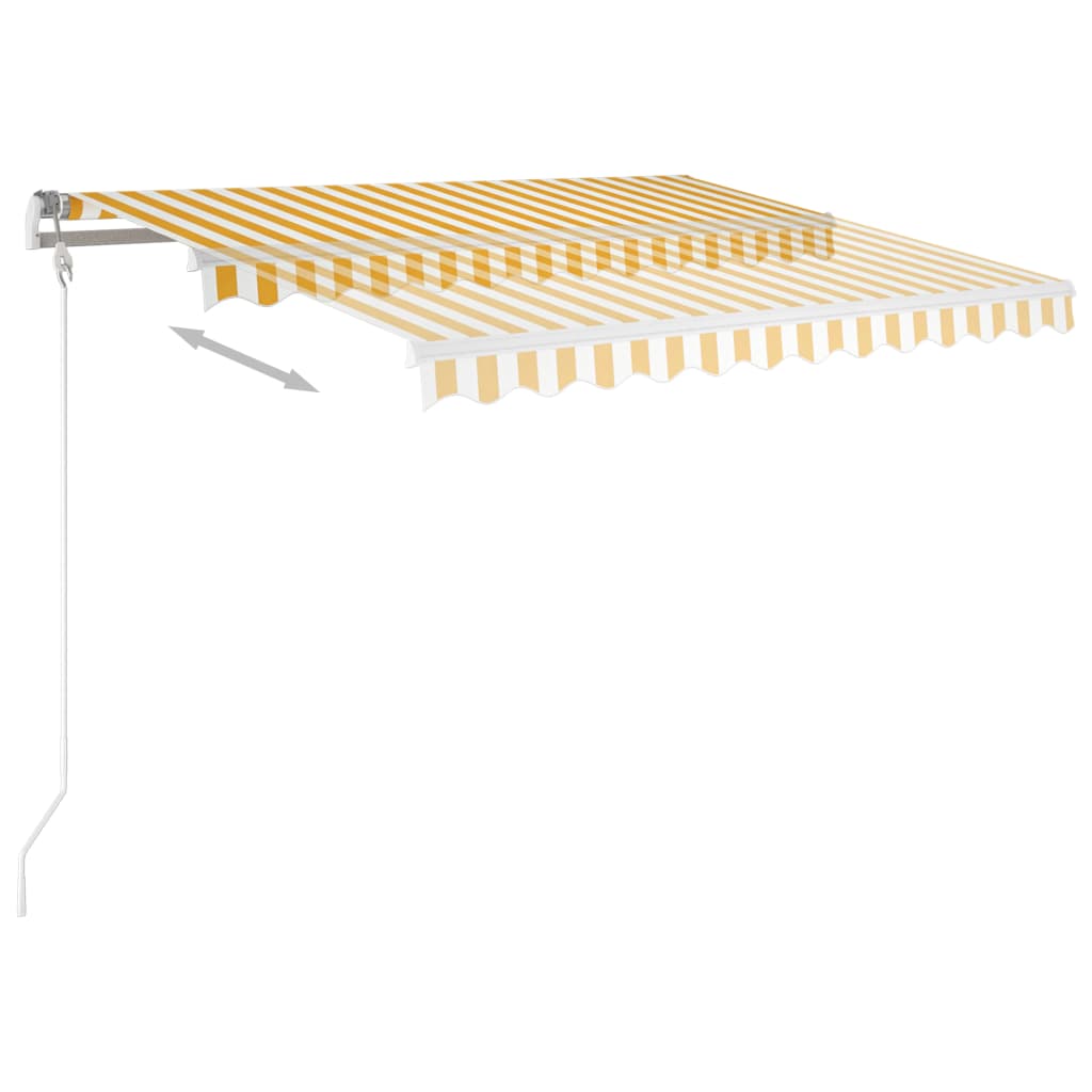 Gelenkarmmarkise Einziehbar 350x250 cm Gelb und Weiß