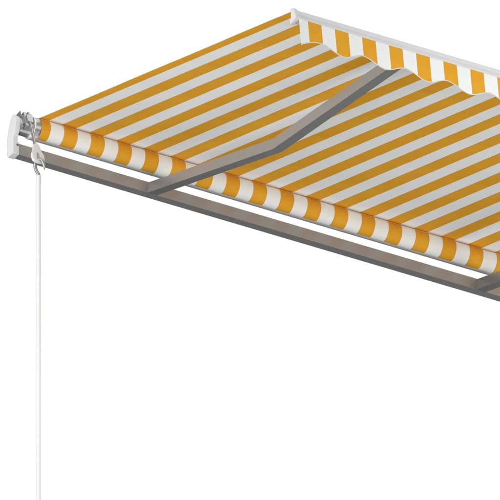 Gelenkarmmarkise Einziehbar 350x250 cm Gelb und Weiß