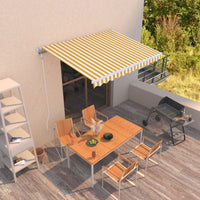 Thumbnail for Gelenkarmmarkise Einziehbar 350x250 cm Gelb und Weiß