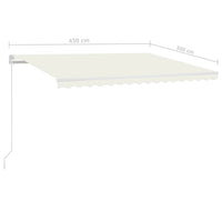 Thumbnail for Gelenkarmmarkise Einziehbar 450x300 cm Creme