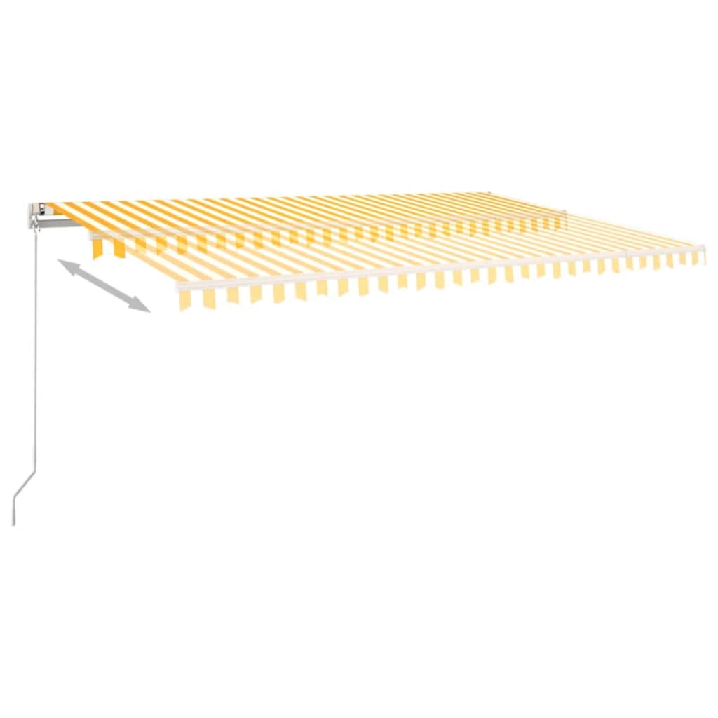 Gelenkarmmarkise Einziehbar 500x300 cm Gelb und Weiß