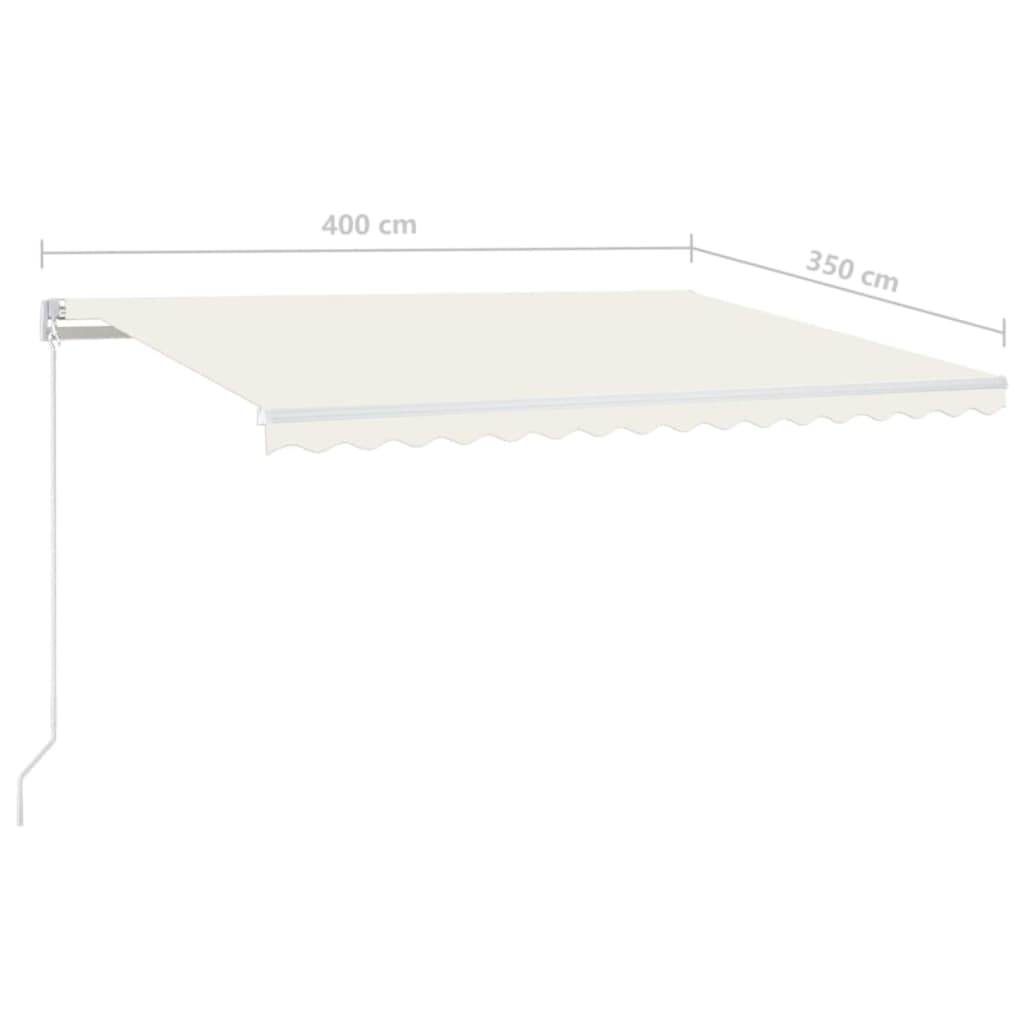 Gelenkarmmarkise Einziehbar 400x350 cm Creme