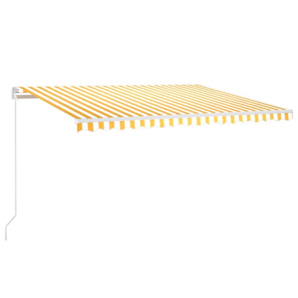 Gelenkarmmarkise Einziehbar 400x350 cm Gelb und Weiß