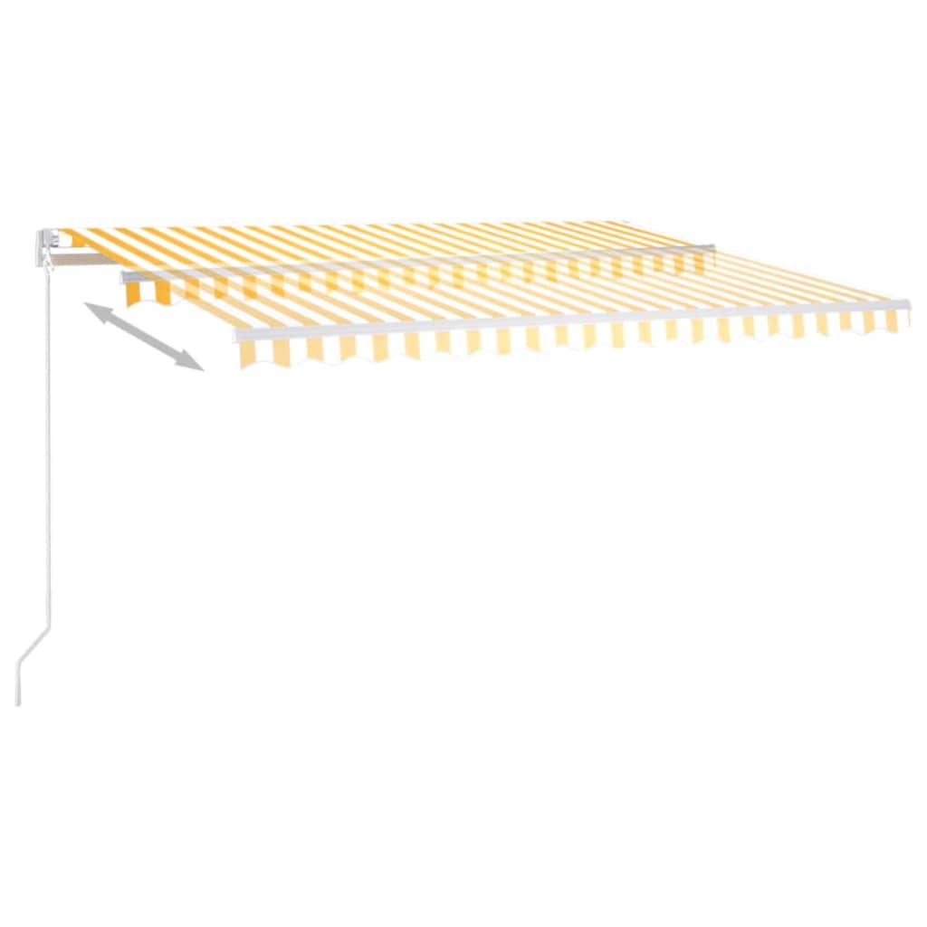 Gelenkarmmarkise Einziehbar 400x350 cm Gelb und Weiß