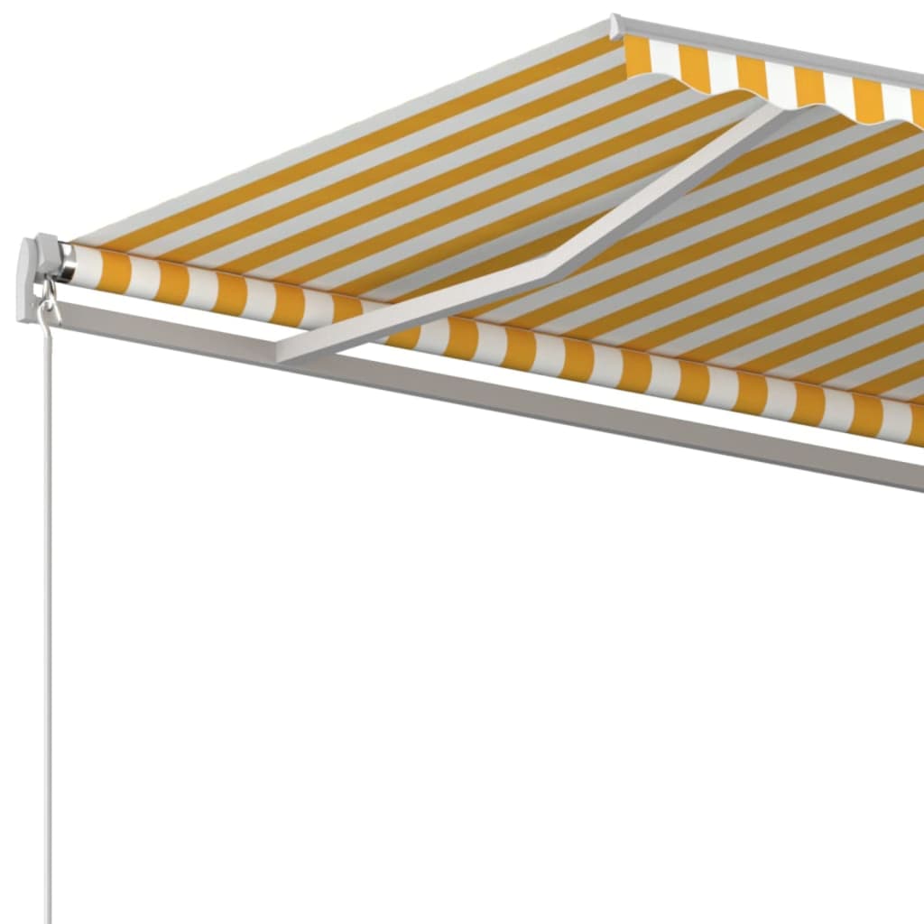Gelenkarmmarkise Einziehbar 400x350 cm Gelb und Weiß