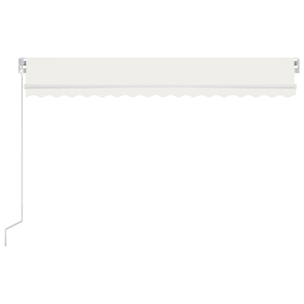 Gelenkarmmarkise Einziehbar mit LED 400x350 cm Cremeweiß