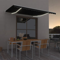 Thumbnail for Gelenkarmmarkise Einziehbar mit LED 400x350 cm Anthrazit
