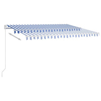 Thumbnail for Gelenkarmmarkise Einziehbar 450x350 cm Blau und Weiß