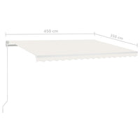 Thumbnail for Gelenkarmmarkise Einziehbar 450x350 cm Creme