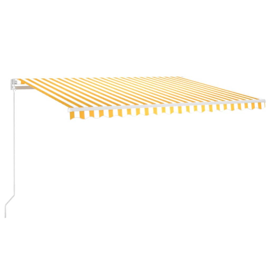 Gelenkarmmarkise Einziehbar 450x350 cm Gelb und Weiß