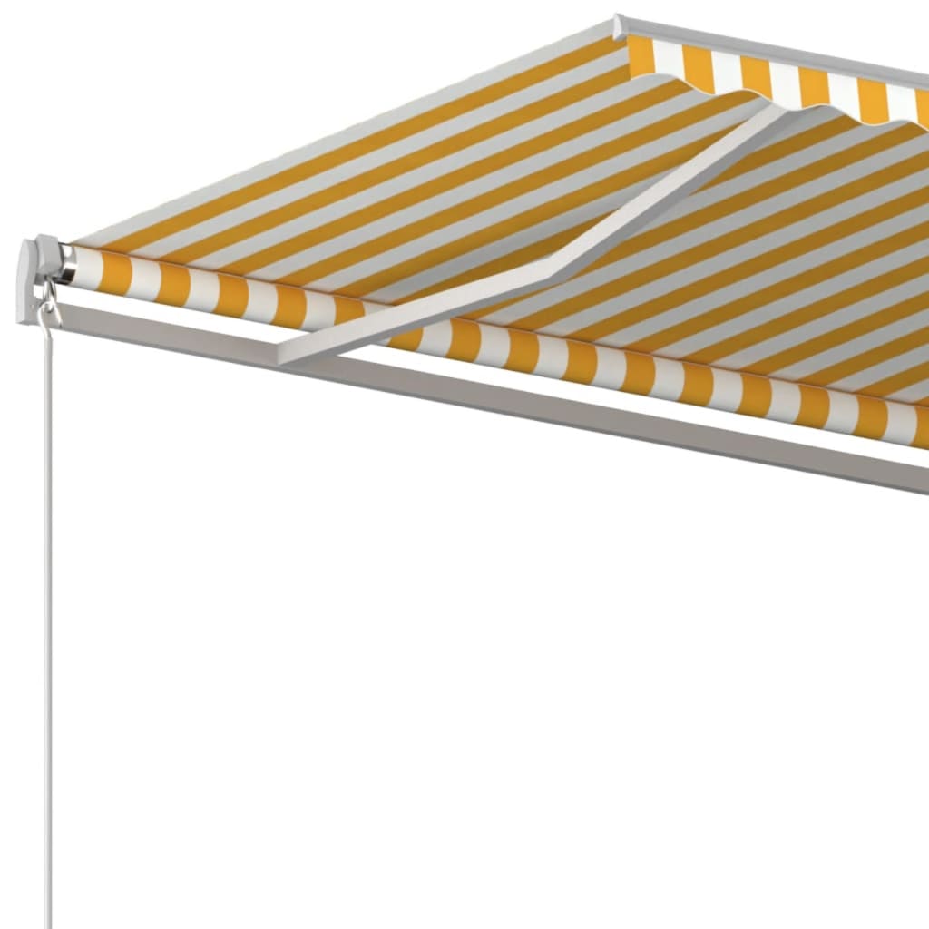 Gelenkarmmarkise Einziehbar 450x350 cm Gelb und Weiß