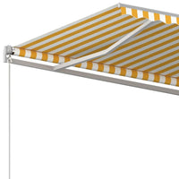 Thumbnail for Gelenkarmmarkise Einziehbar 450x350 cm Gelb und Weiß