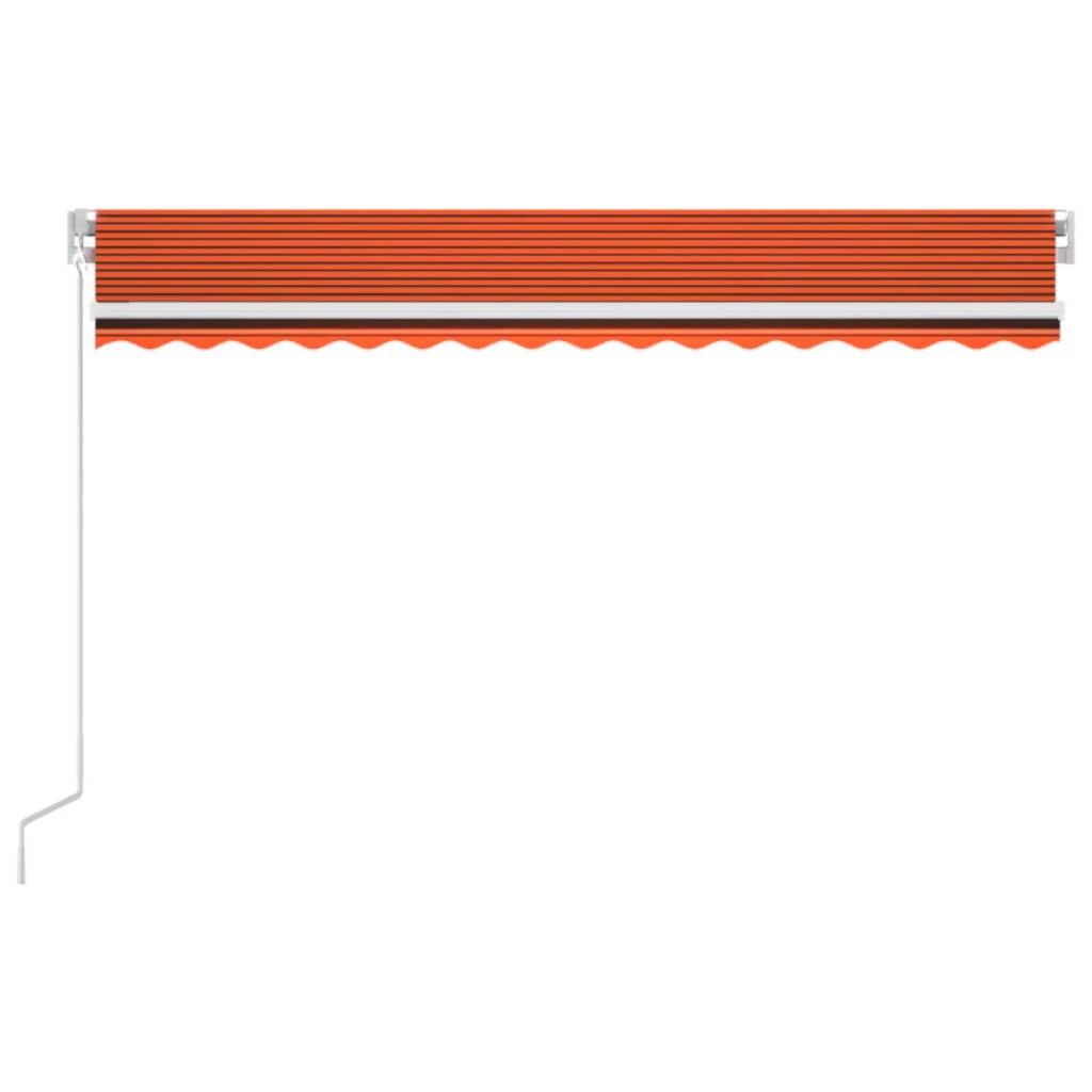 Gelenkarmmarkise Einziehbar 450x350 cm Orange und Braun