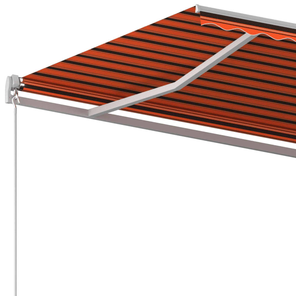 Gelenkarmmarkise Einziehbar 450x350 cm Orange und Braun