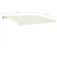 Thumbnail for Automatische Markise mit LED & Windsensor 450x350 cm Creme