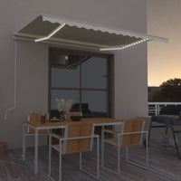 Thumbnail for Automatische Markise mit LED & Windsensor 450x350 cm Creme