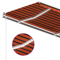 Thumbnail for Automatische Markise mit LED & Windsensor 450x350 Orange/Braun