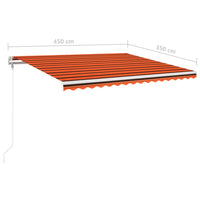 Thumbnail for Automatische Markise mit LED & Windsensor 450x350 Orange/Braun