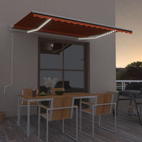 Thumbnail for Automatische Markise mit LED & Windsensor 450x350 Orange/Braun