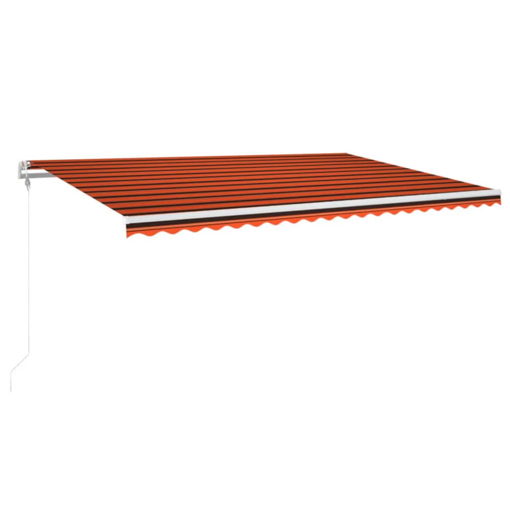 Automatische Markise mit LED Windsensor 500x350 cm Orange/Braun