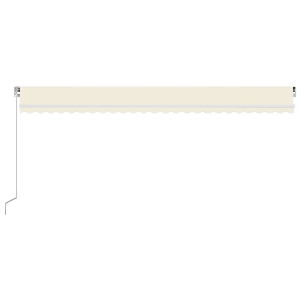 Gelenkarmmarkise Einziehbar mit LED 600x350 cm Cremeweiß