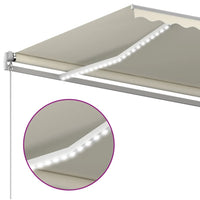 Thumbnail for Gelenkarmmarkise Einziehbar mit LED 600x350 cm Cremeweiß
