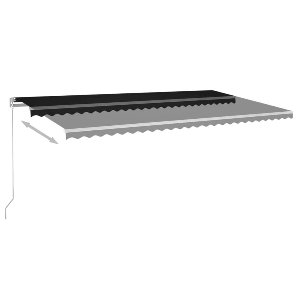 Gelenkarmmarkise mit LED 600x350 cm Anthrazit